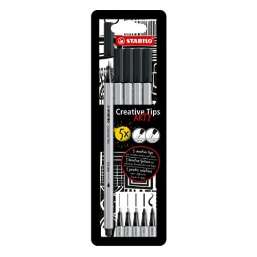 Stabilo Feutre Arty Creative Tips Noir x5