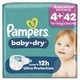 Pampers Baby-Dry Taille 4 - 10kg 15kg – x42 Couches
