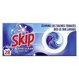 Skip Lessive Capsules Active Clean Tout en 1, 28 capsules