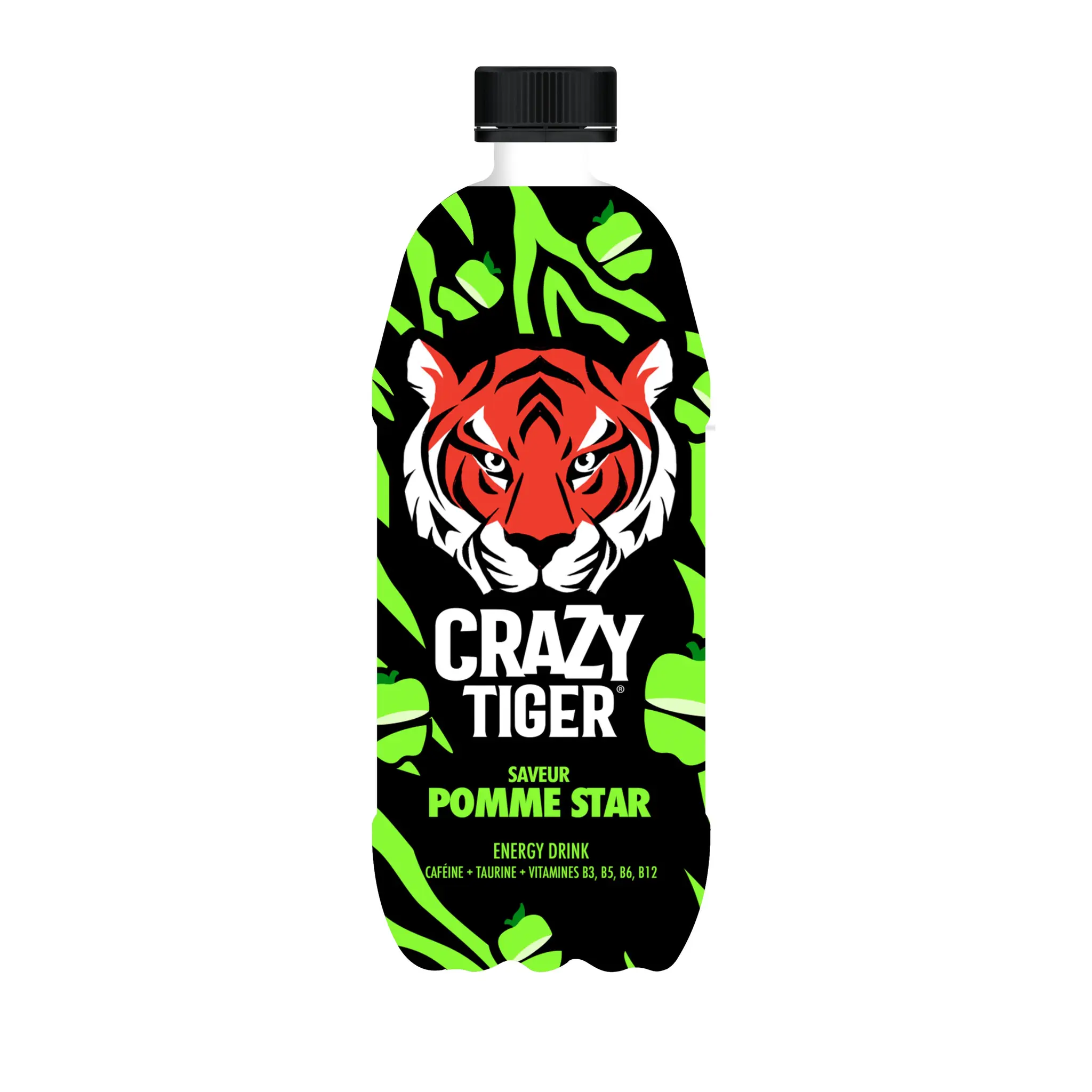 CRAZY TIGER Boisson énergisante saveur pomme star