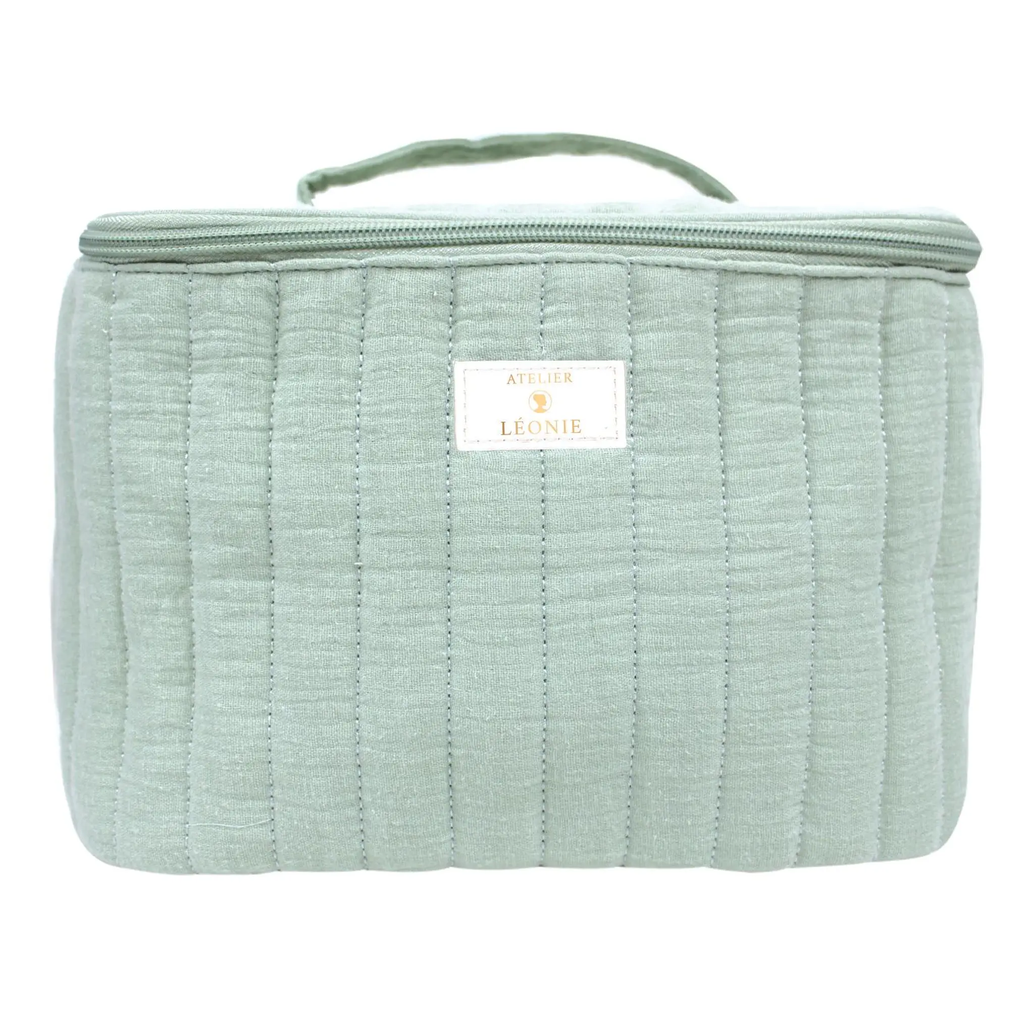 FRENCH TENDANCE Vanity femme gaze de coton vert 26cmx20cmx18cm