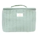 FRENCH TENDANCE Vanity femme gaze de coton vert 26cmx20cmx18cm