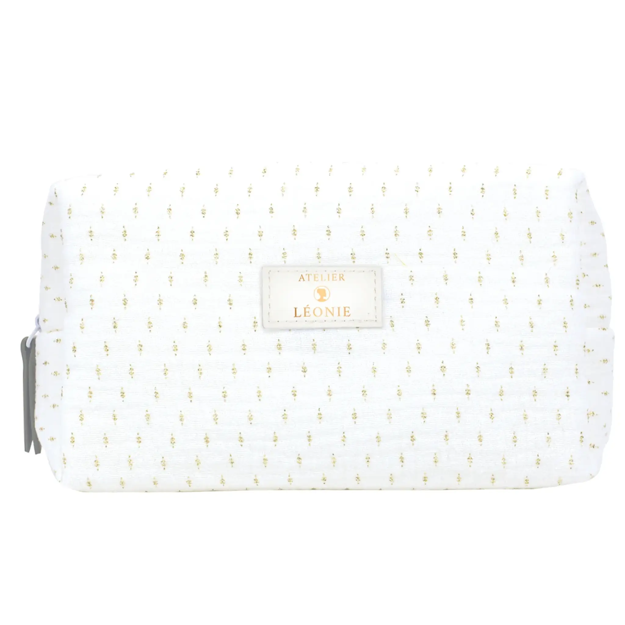 FRENCH TENDANCE Atelier Léonie trousse de toilette femme gaze de coton 21x15x11