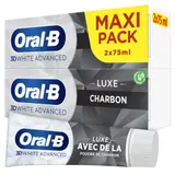 Oral-B 3D White Advanced Luxe Charbon Dentifrice 150ml