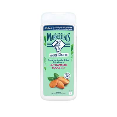Le Petit Marseillais Crème de douche et bain lait d'amande douce bio, 650ml