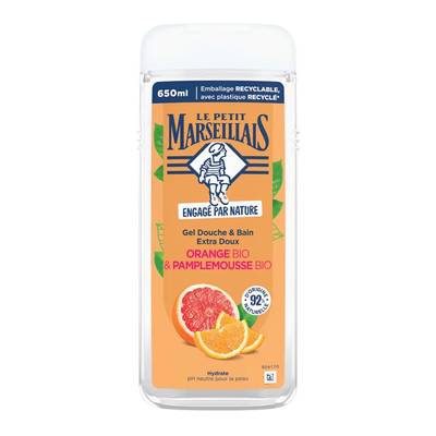 Le Petit Marseillais Gel douche à l'Orange bio et Pamplemousse bio, 650ml