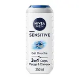 Nivea Men Gel douche Sensitive 3 en 1, aux extraits de bambou, 250ml