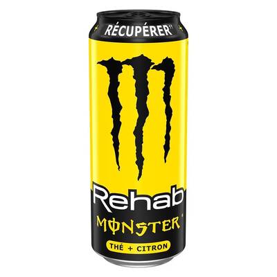 Monster Rehab Thé Citron, Boisson Énergisante, 50cl