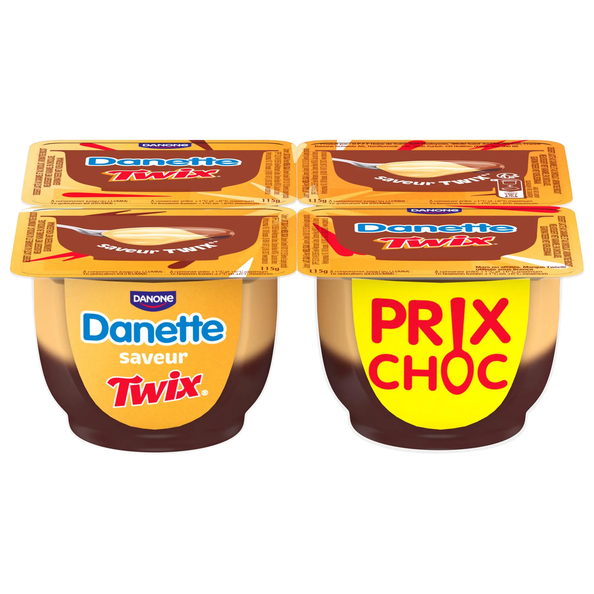 DANETTE Crème dessert saveur Twix