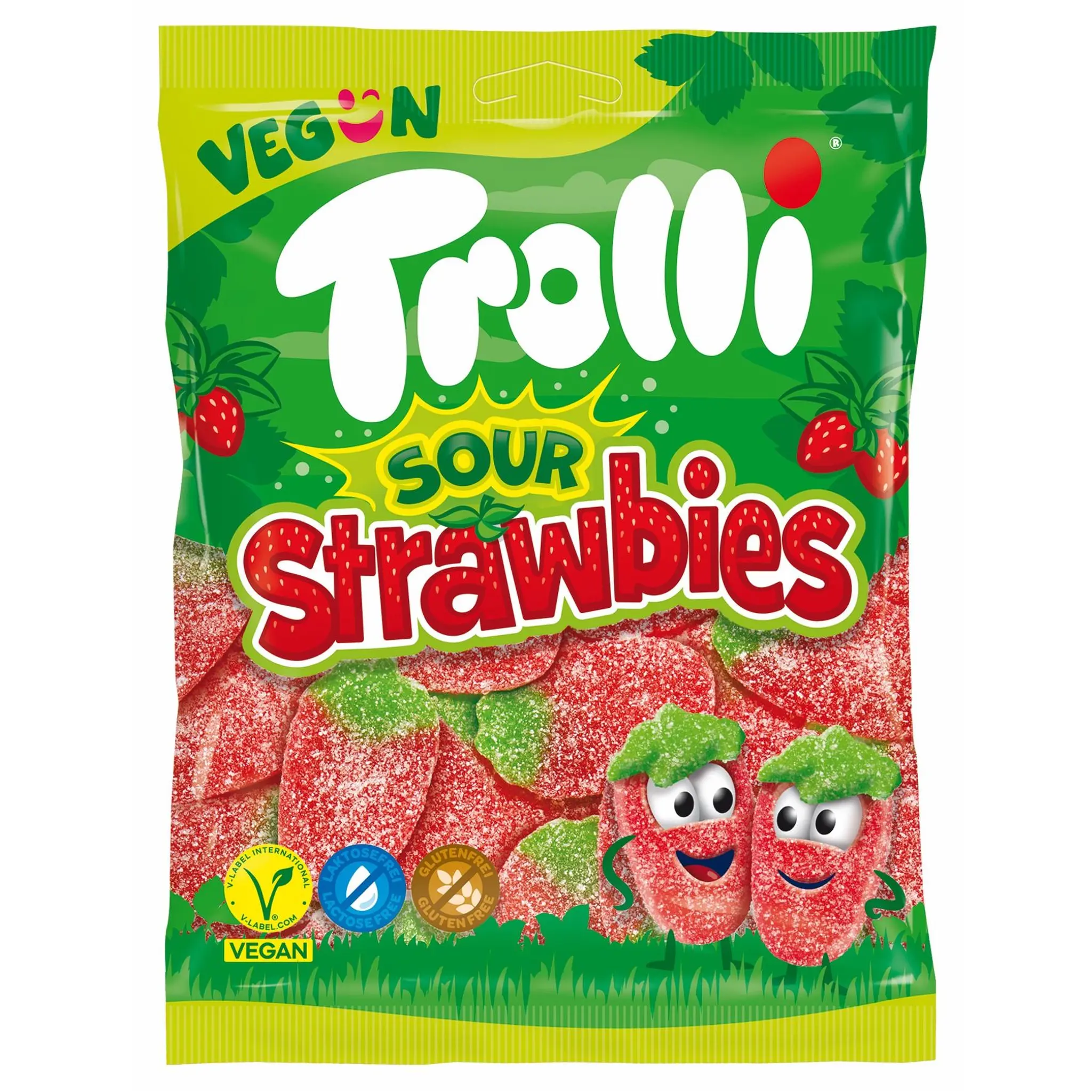 TROLLI Bonbons gélifiés acidulés à la fraise