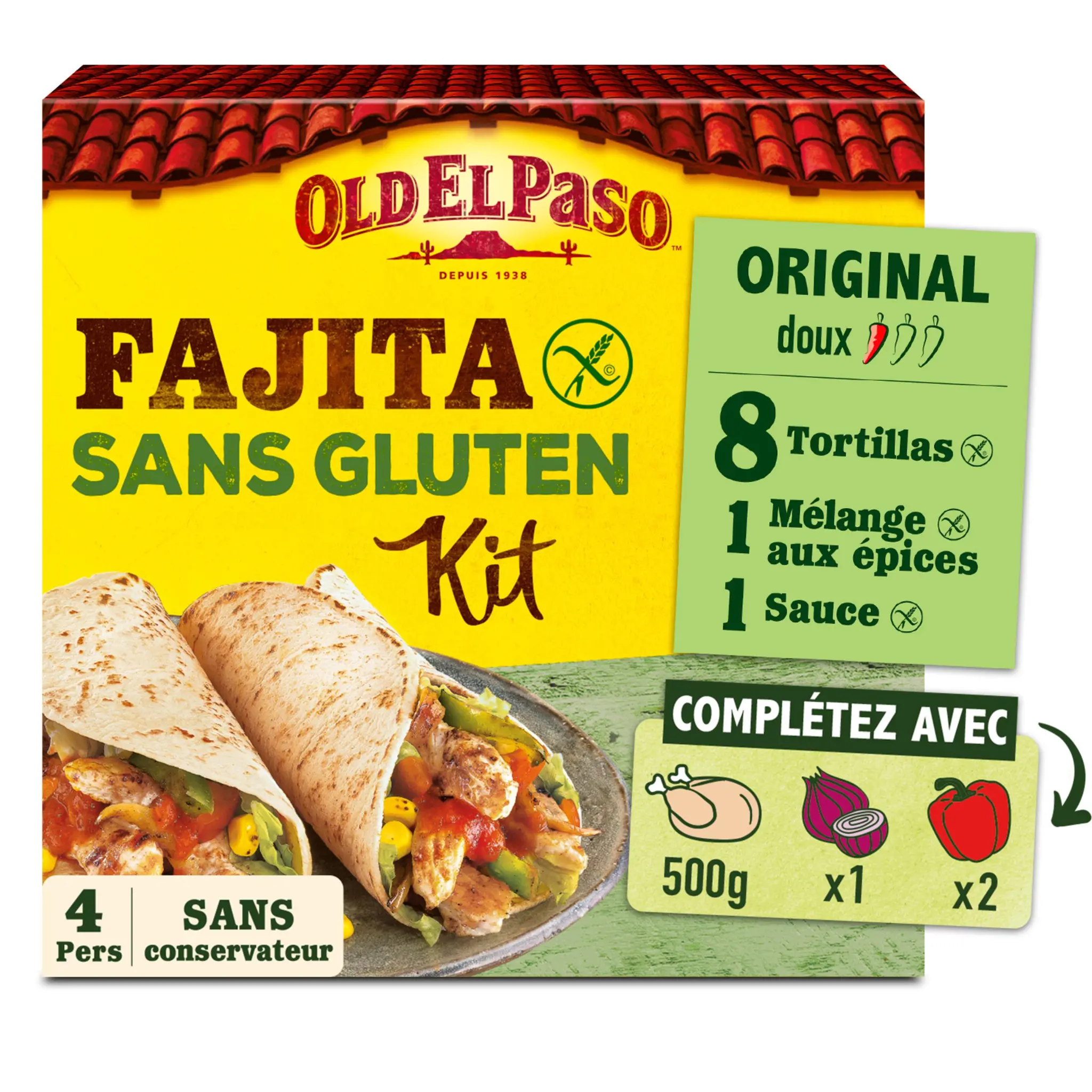 OLD EL PASO Kit pour fajita sans gluten piment doux