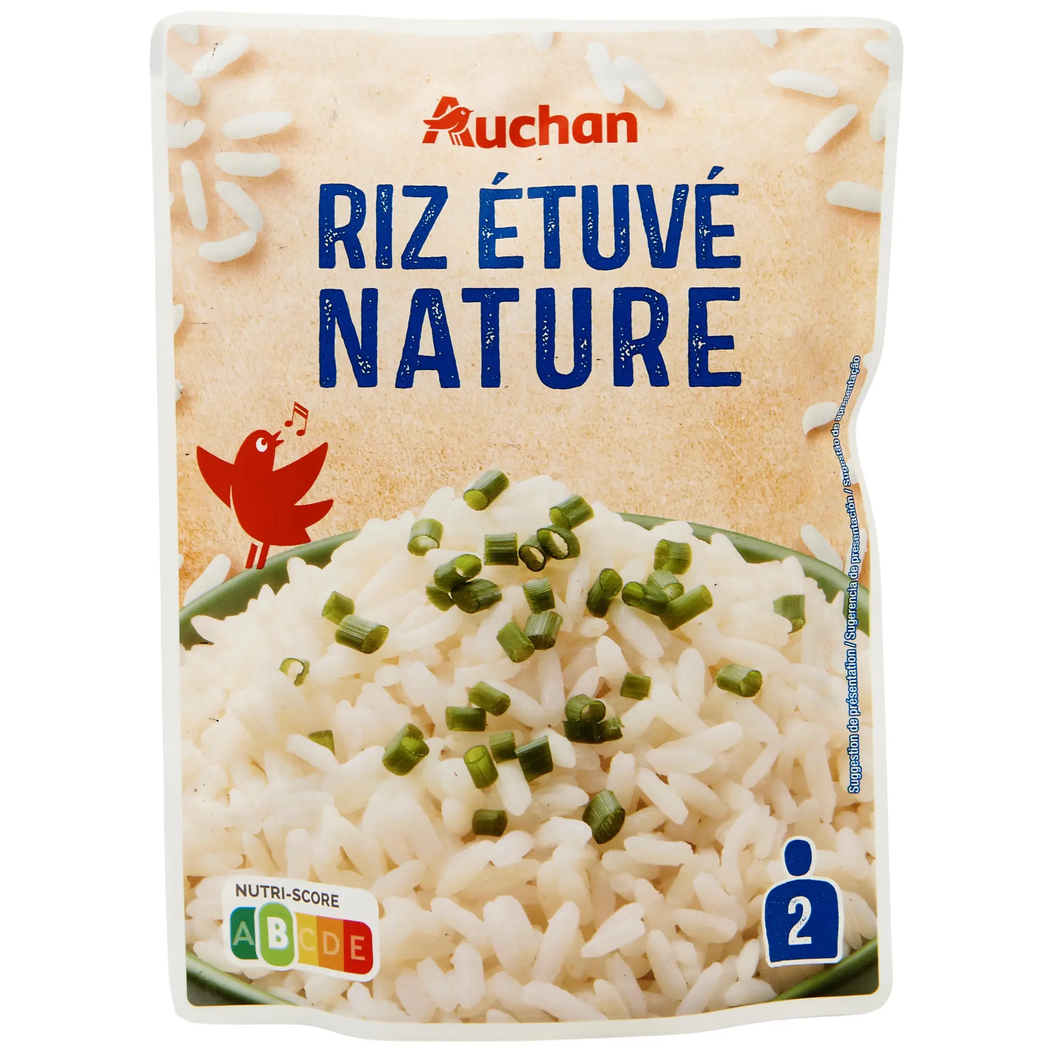 AUCHAN Riz étuvé nature sachet express