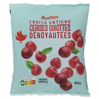 Auchan Cerises griottes dénoyautées, 450g