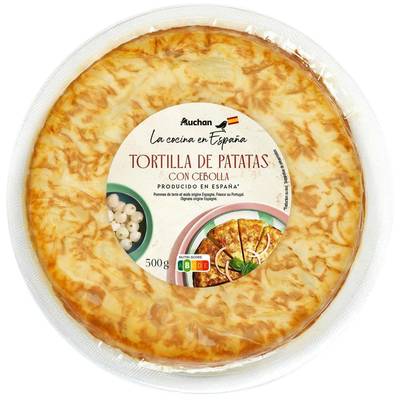 Auchan La Cocina En Espana Tortilla de patatas aux oignons, 3/4 Parts - 500g