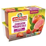 Andros Evasion tropicale Compote pomme fraise goyave, 4x97g