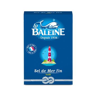 La Baleine Sel de Mer fin iodé, 1kg