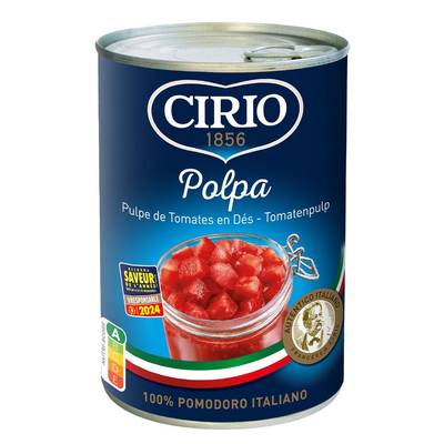Cirio Pulpe de Tomate en dés en conserve, 400g