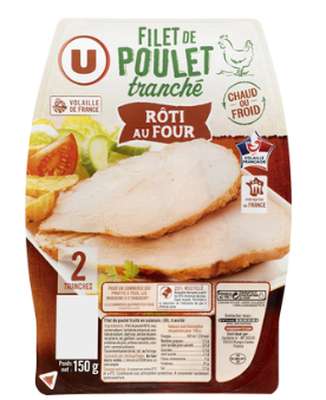 Filet de poulet rôti au four, U (x 2, 150 g)
