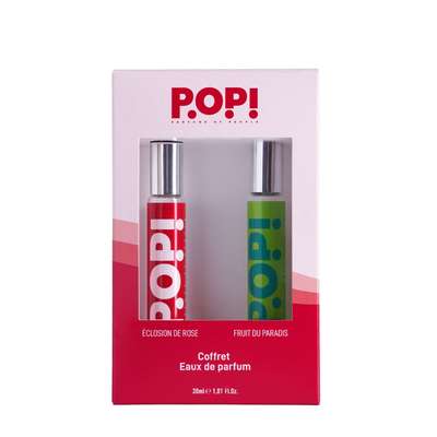 Coffret eau de parfum éclosion de rose & fruit du paradis, POP! (2 x 30 ml)