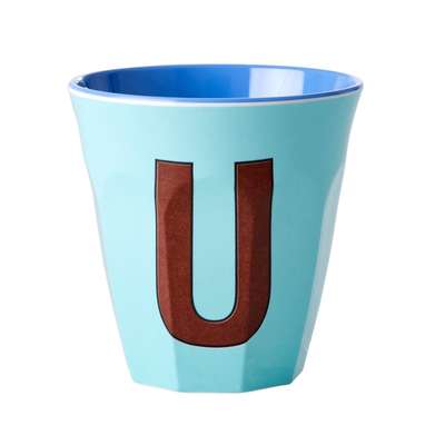 Gobelet Melamine Lettre U - Menthe , Rice