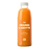 Jus de Fruits et Légumes Orange Carotte Pressé à Froid 100% Fruits Frais JUSTE PRESSE