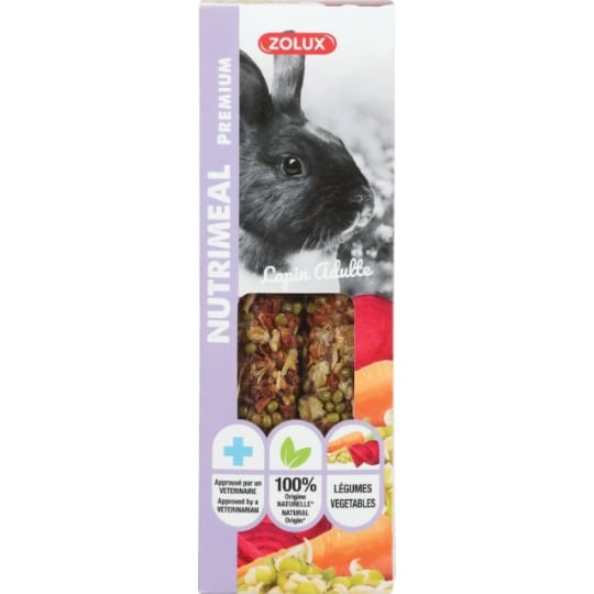 Nutrimeal Sticks Premium Légumes Lapin - 115 G - 2 Sticks ZOLUX