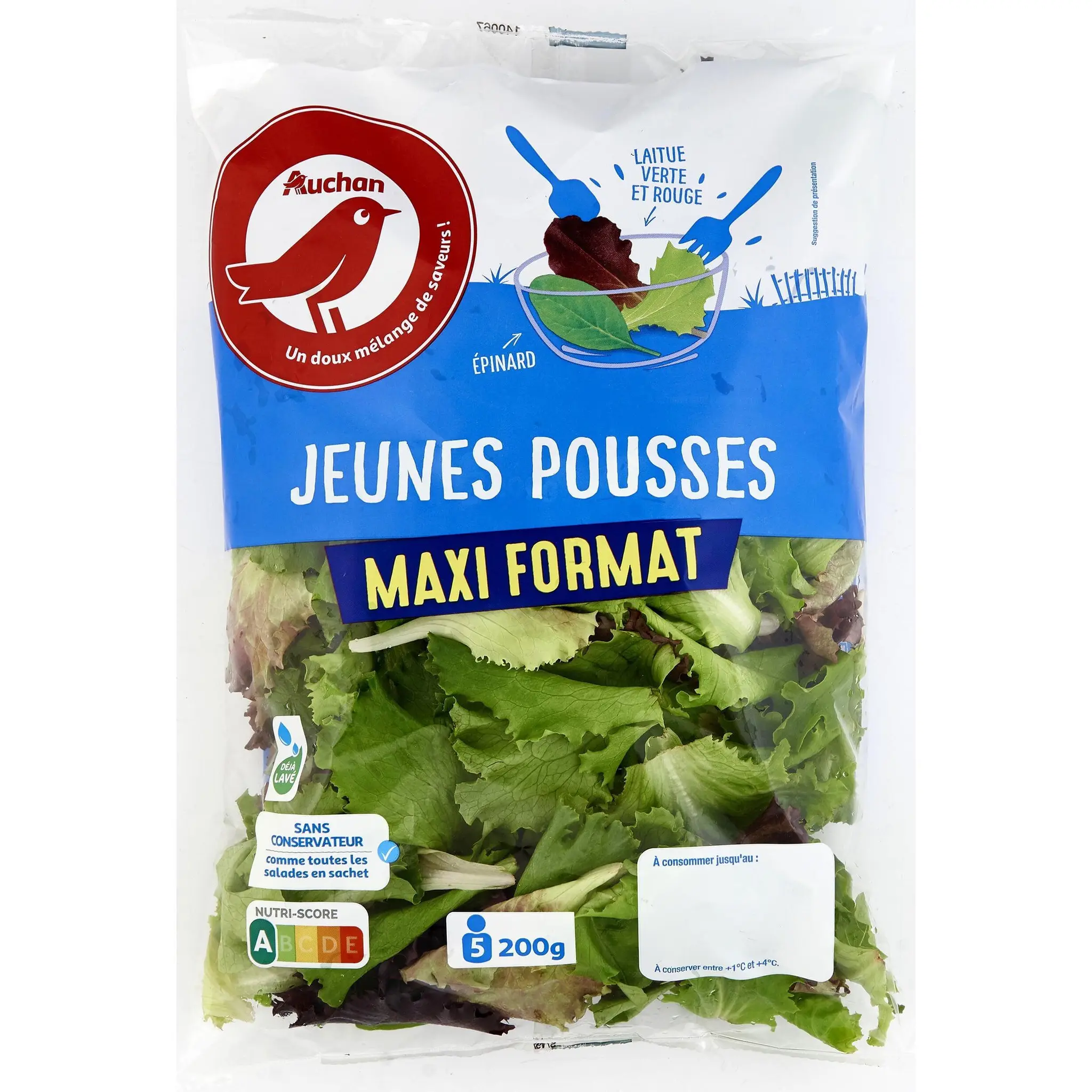 AUCHAN Jeunes pousses maxi format