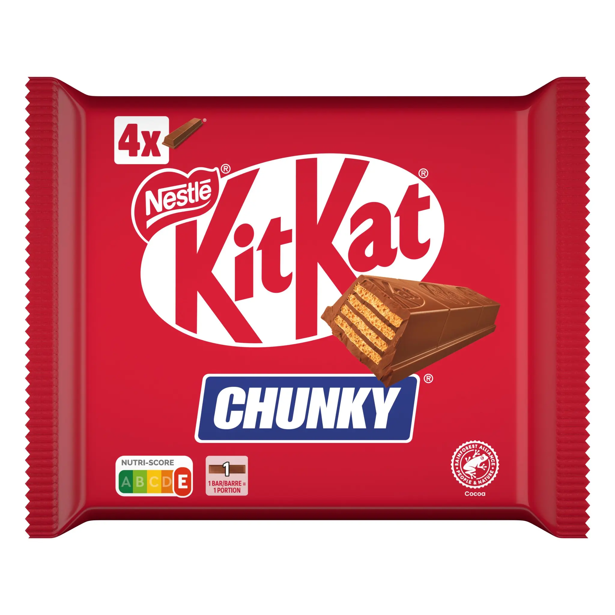 KIT KAT Chunky gaufrettes croustillantes enrobées de chocolat au lait