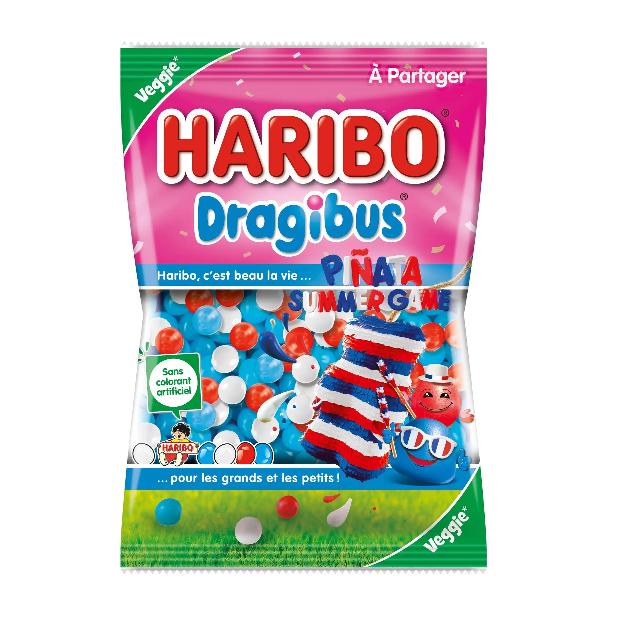 HARIBO Bonbons gélifiés Dragibus Pinata Summer Game