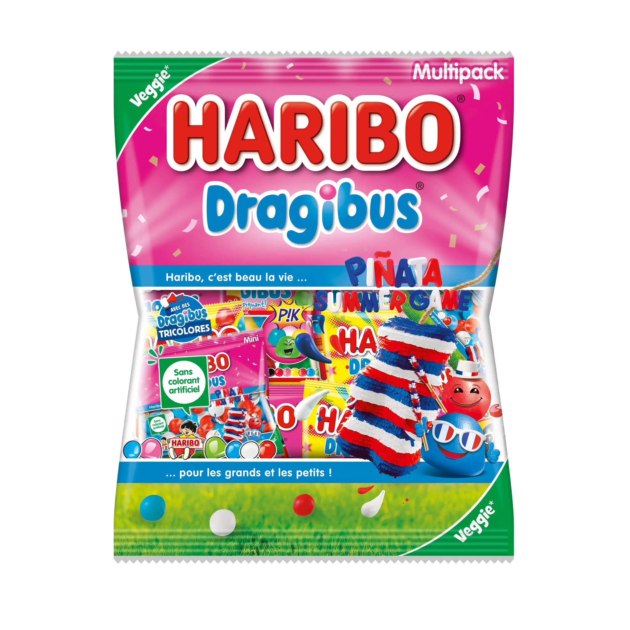 HARIBO Bonbons gélifiés Dragibus Pinata Summer Game