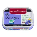 MOUETTES D'ARVOR Sardines à l'huile de lin et de colza bio