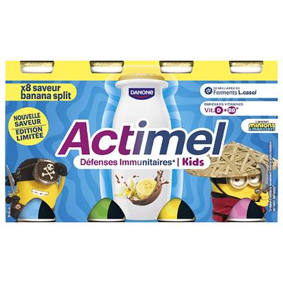 Actimel Yaourt à boire banana split, 8x100g