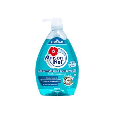 Maison Net Gel Vaisselle Bicarbonate & Sauge, 1L