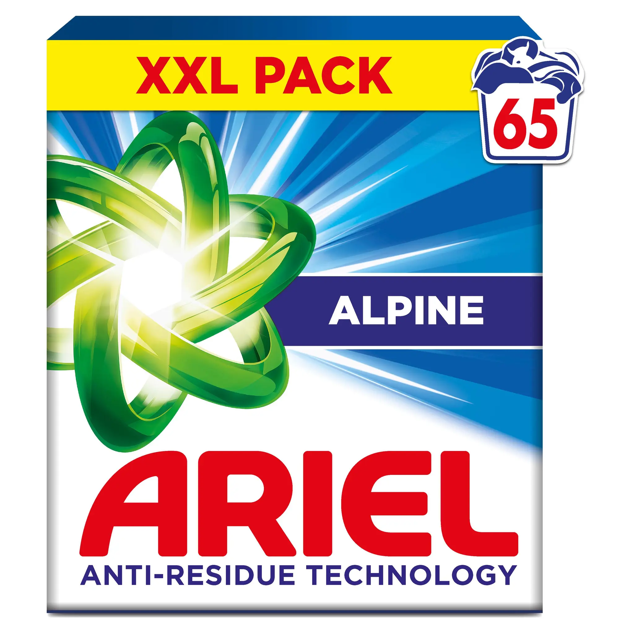ARIEL Lessive poudre alpine anti résidue téchnology