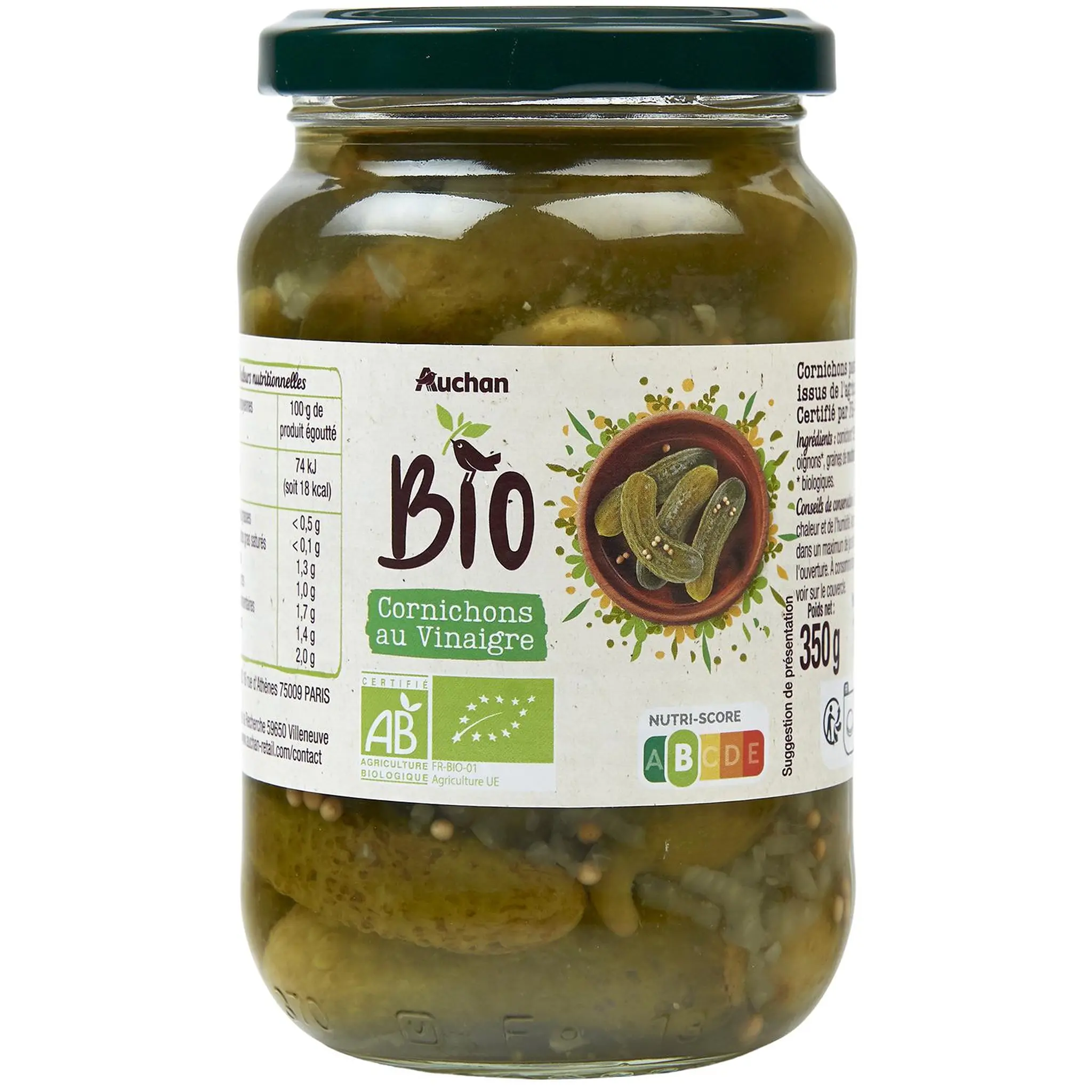 AUCHAN BIO Cornichons