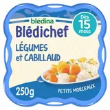 Blédichef assiette légumes et cabillaud - dès 15 mois, Blédina (250 g)