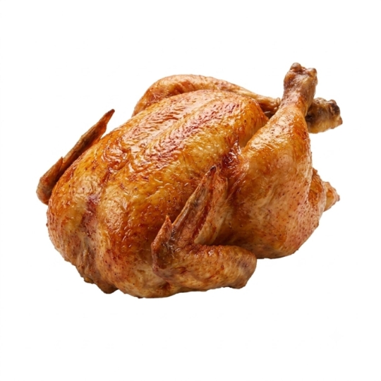 Poulet fermier jaune d'Ardèche rôti