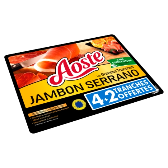 Jambon Cru Grandes Tranches Serrano AOSTE
