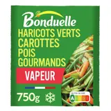 Mélange Légumes Haricots Verts Carottes et Pois Gourmands BONDUELLE