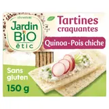 Tartines craquantes quinoa pois chiche sans gluten Bio JARDIN BIO ETIC