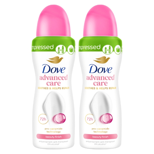 Déodorant Spray Femme Apaise et Aide à Réparer Anti-Transpirant 72h Beauty Finish Advanced Care DOVE