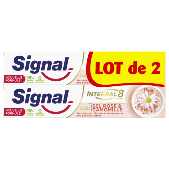Dentifrice Integral 8 Elements Naturels Sel Rose Camomille SIGNAL