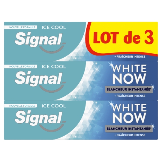 Dentifrice  Ice Cool - White Now + Fraîcheur Intense  SIGNAL