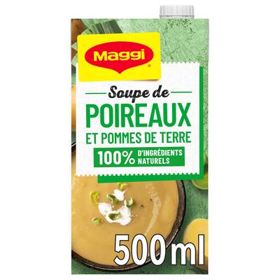 Maggi Poireaux Pommes de Terre Soupe liquide en brique pour 2, 50cl