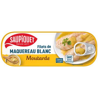 Saupiquet Filets de Maquereaux Sauce Moutarde en conserve, 169g