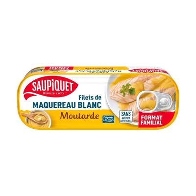 Saupiquet Filets de Maquereaux à la moutarde Format Familial en conserve, 226g