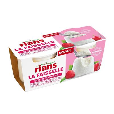 Rians Faisselle à la framboise, 2x100g
