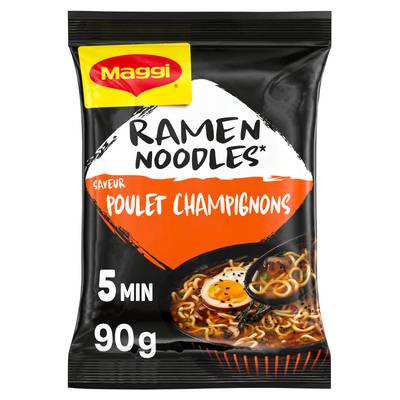 Maggi Nouilles instantanées Ramen Noodles Saveur Poulet Champignons en sachet, 90g