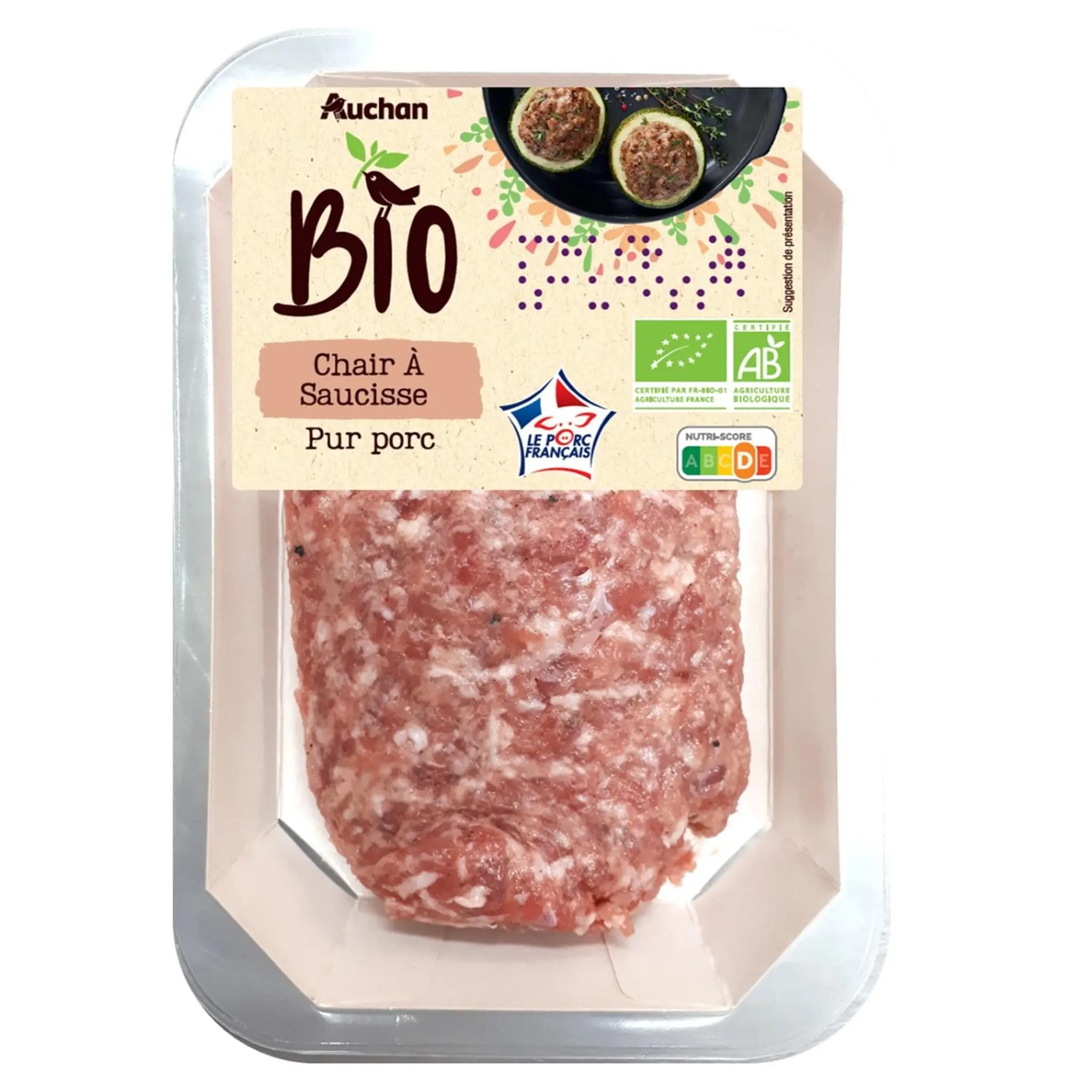 AUCHAN BIO Chair à saucisse