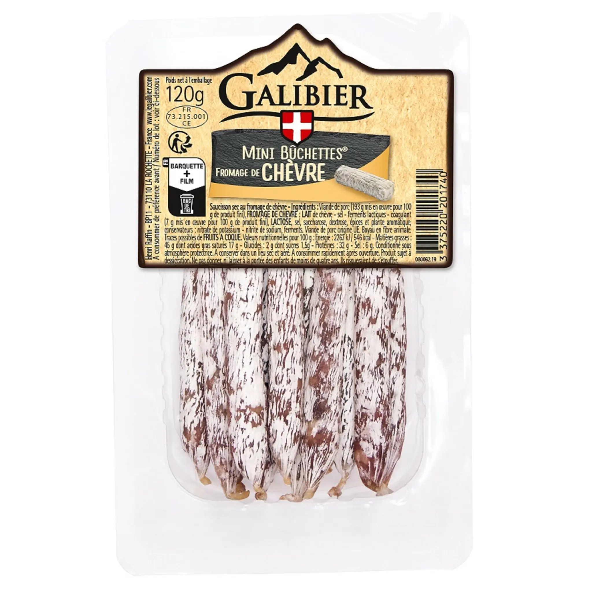 GALIBIER Les Mini Buchettes Saucissons au fromage de chèvre
